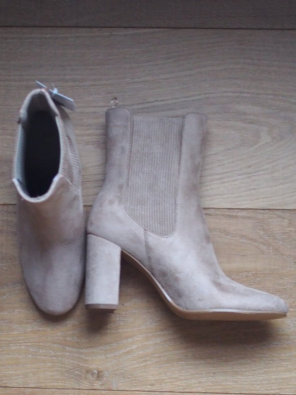 H&M | NWT Faux Suede Tan Ankle Boots